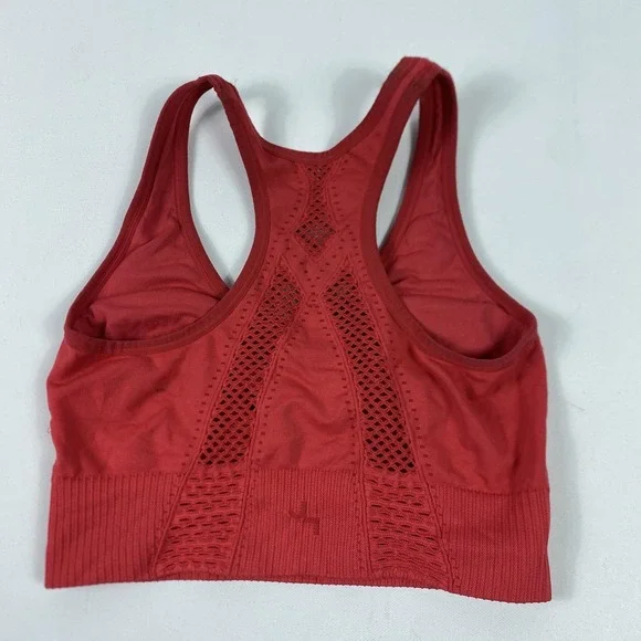 Joy Lab Sports Bra Womens Small Red Seamless Racerback Padded Athletic Gym - Picture 4 of 10